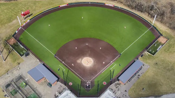 Softball field With Corresponding corners