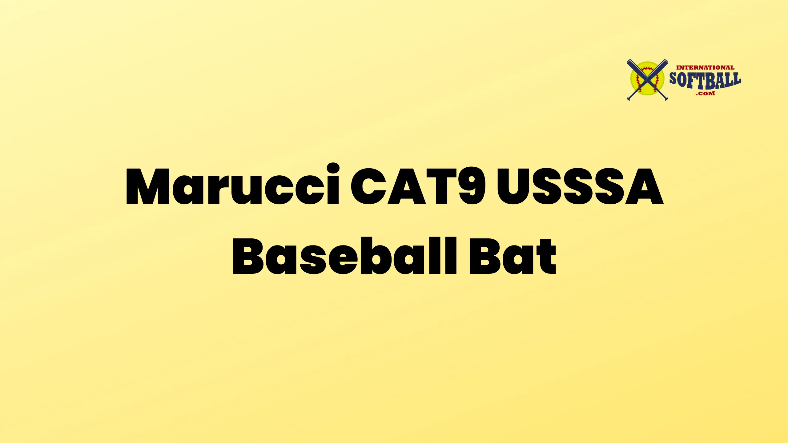 Marucci CAT9 USSSA Baseball Bat